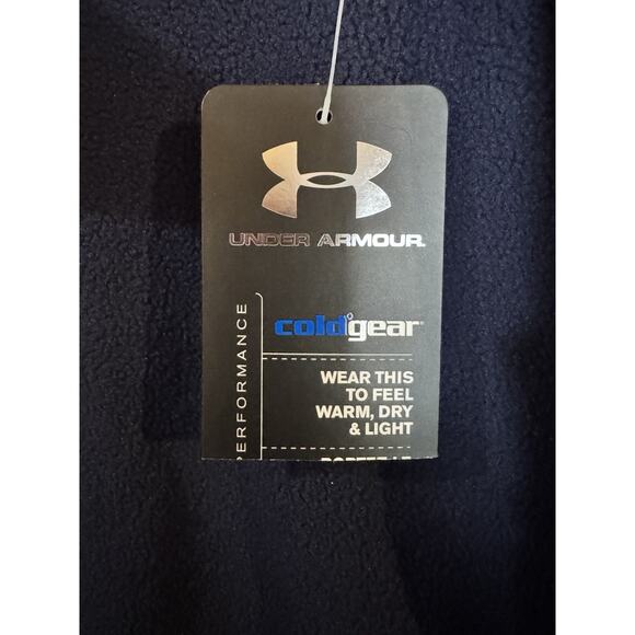 Under Armour Mens 2XL Navy Blue Loose Fit Full Zip Jacket Coldgear Performance - Picture 7 of 9
